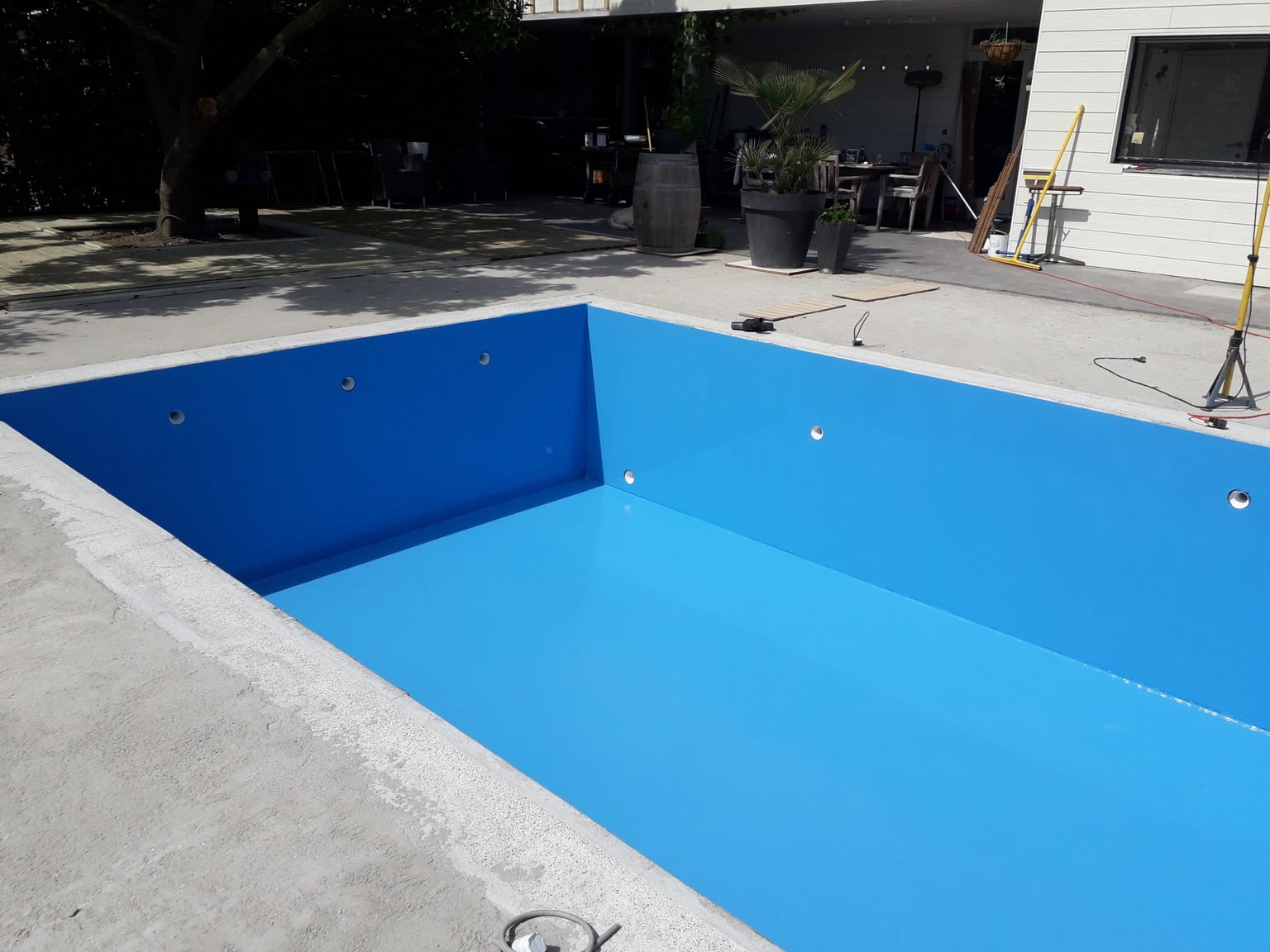 Realisatie izi pool - zwembad in beton fase 2